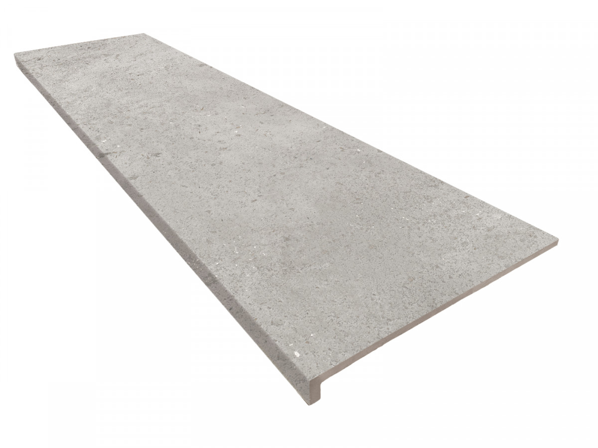 Ступень керамогранитная 120x33 Litos Siberia 958 Прямоугольная/peldano Recto R11 серо-бежевый 12мм Exagres