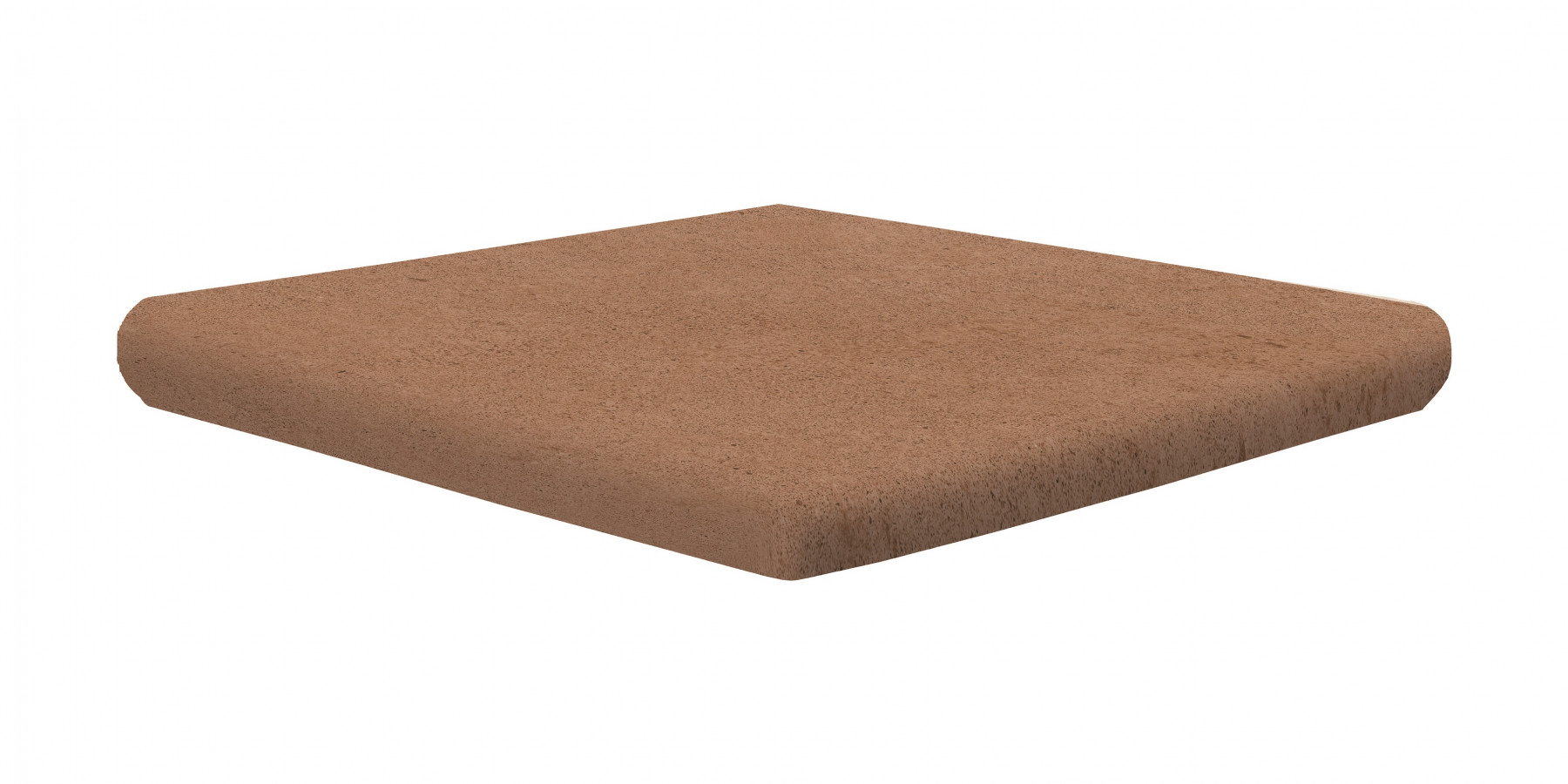 Ступень клинкерная 3x3 Essenza Rust 588 Флорентийская Угловая/cartabón Fiorentino R11 противоскользящая коричневый 14мм Exagres