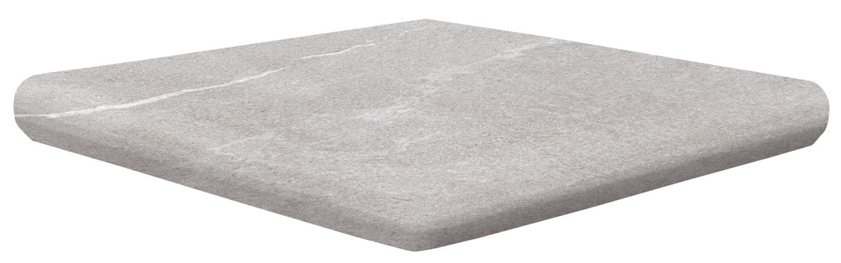 Ступень клинкерная 33x33 Albaroc Galena 966 Флорентийская Угловая/cartabón Fiorentino R11 противоскользящая серый светлый 14мм Exagres