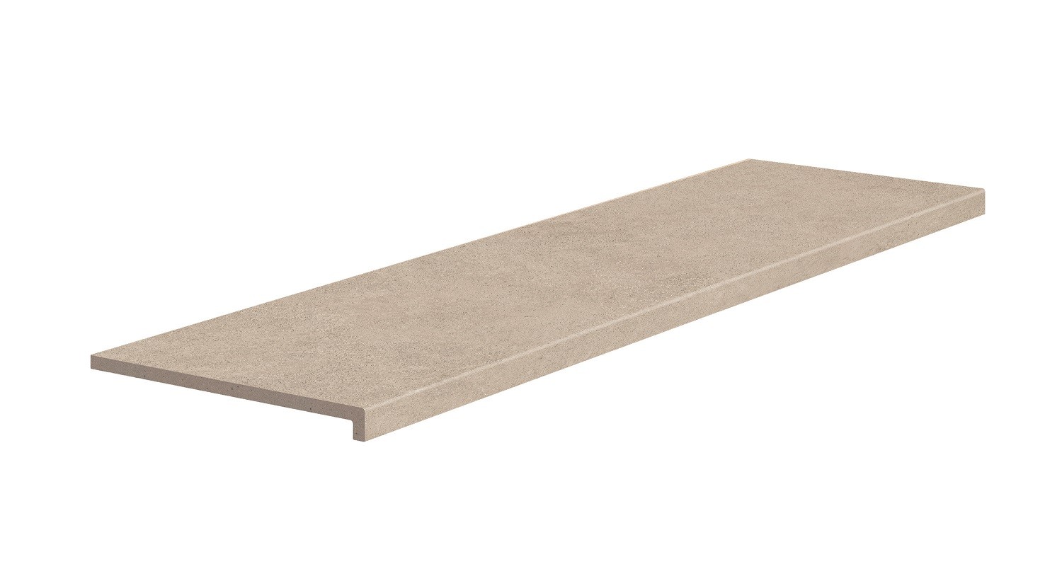 Ступень керамогранитная 120x33 Essenza Creta 561 Прямоугольная/peldano Recto R9 противоскользящая серый 12мм Exagres