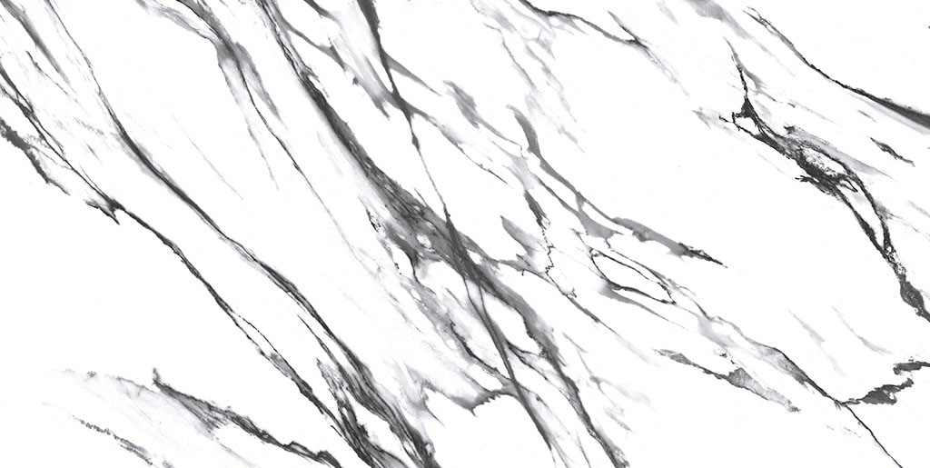 Керамогранит 150x75 Oikos Black полированная белый Geotiles