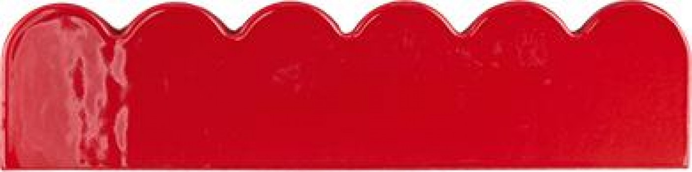 Плитка декор 25x6 Peperino Pompon Red Glossy 12 mm 4101344 41Zero42