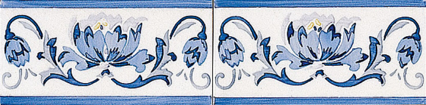 Плитка бордюр 15x7.5 Modernista Cenefa Benidoleig PB Azul C ADMO3033 Adex