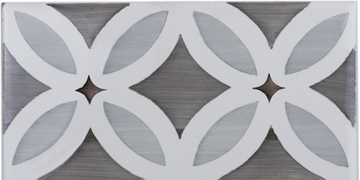 Плитка декор 14.8x7.4 Studio Cenefa Flores Dusk ADST3001 Adex