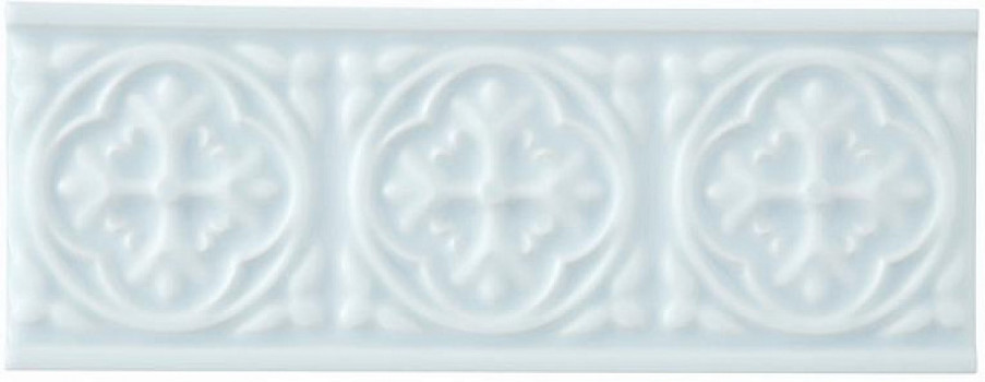 Плитка бордюр 19.8x7.5 Studio Бордюр Relieve Palm Beach Ice Blue ADST4082 Adex