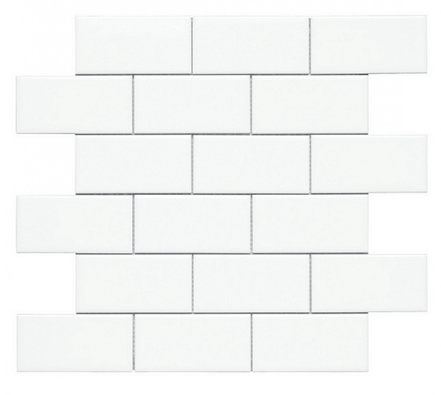 Плитка декор 30.9x30.5 Neri Liso PB Blanco Z (5х10) Enmallado ADNE1046 Adex