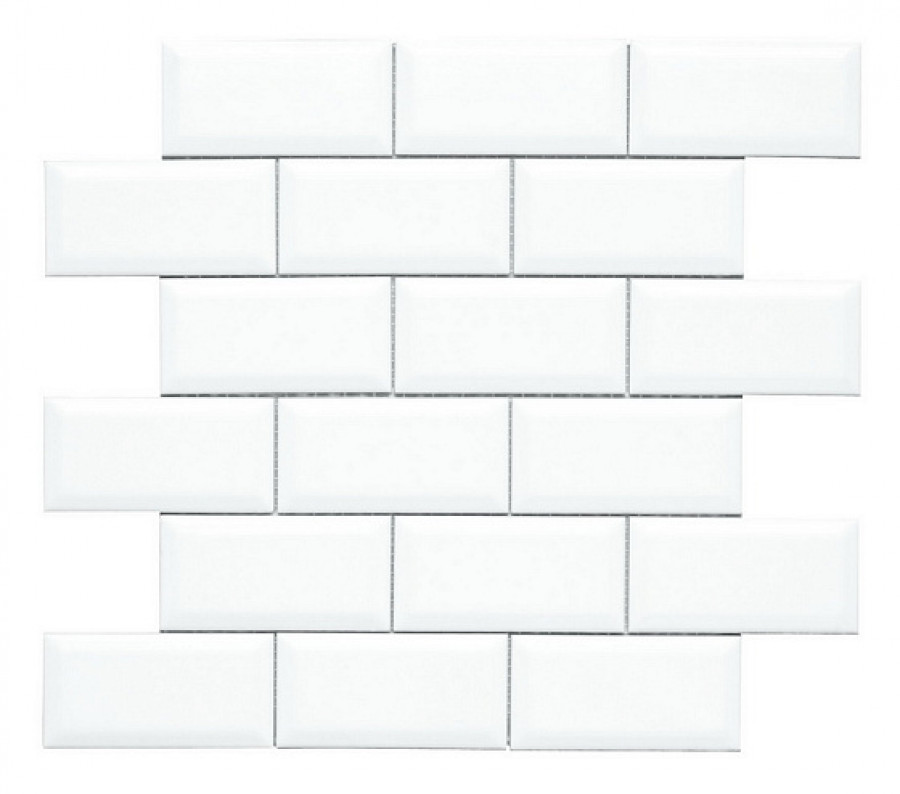 Плитка декор 30.9x30.5 Neri Biselado PB Blanco Z (5х10) Enmallado ADNE2024 Adex