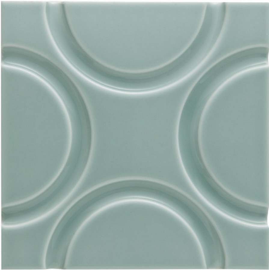 Плитка декор 15x15 Neri Relieve Geo Sea Green ADNE4148 Adex
