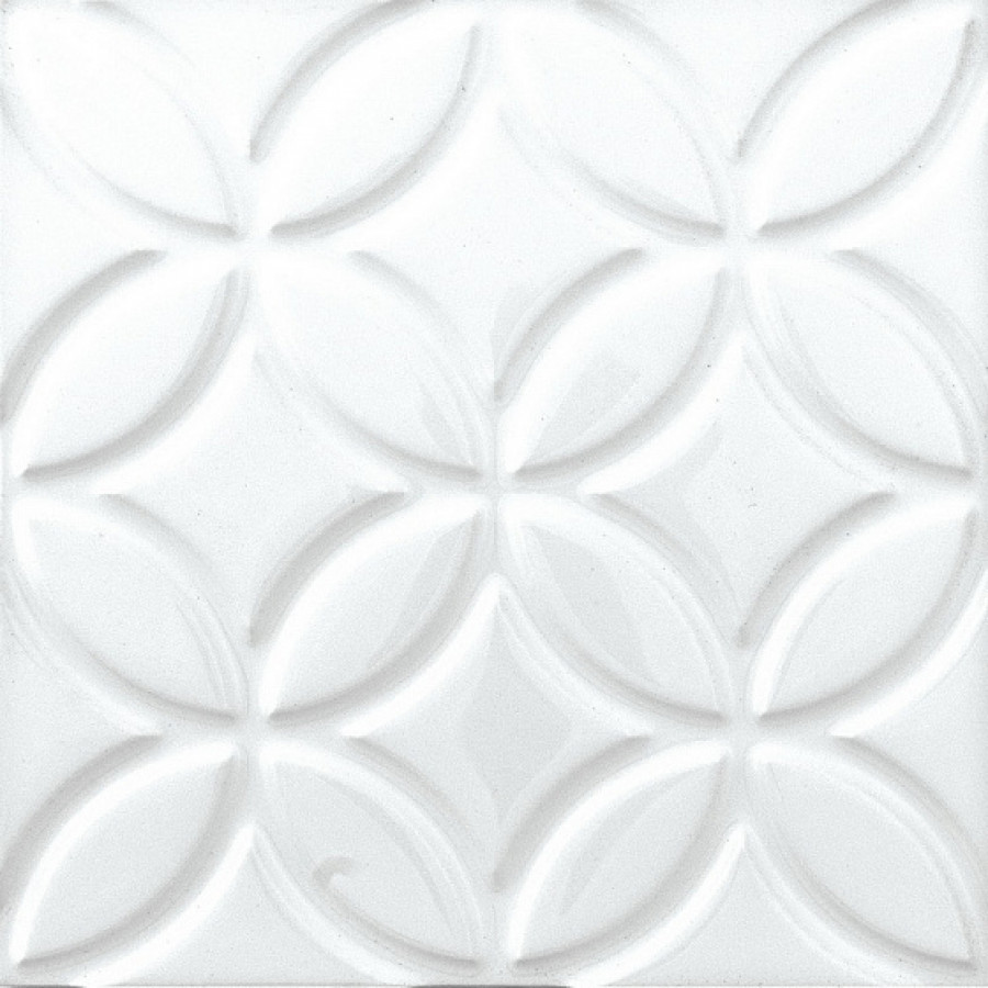Плитка декор 15x15 Neri Relieve Botanical Blanco Z ADNE4125 Adex