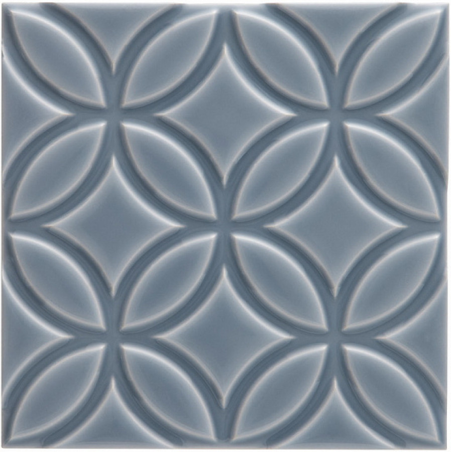 Плитка декор 15x15 Neri Relieve Botanical Storm Blue ADNE4143 Adex