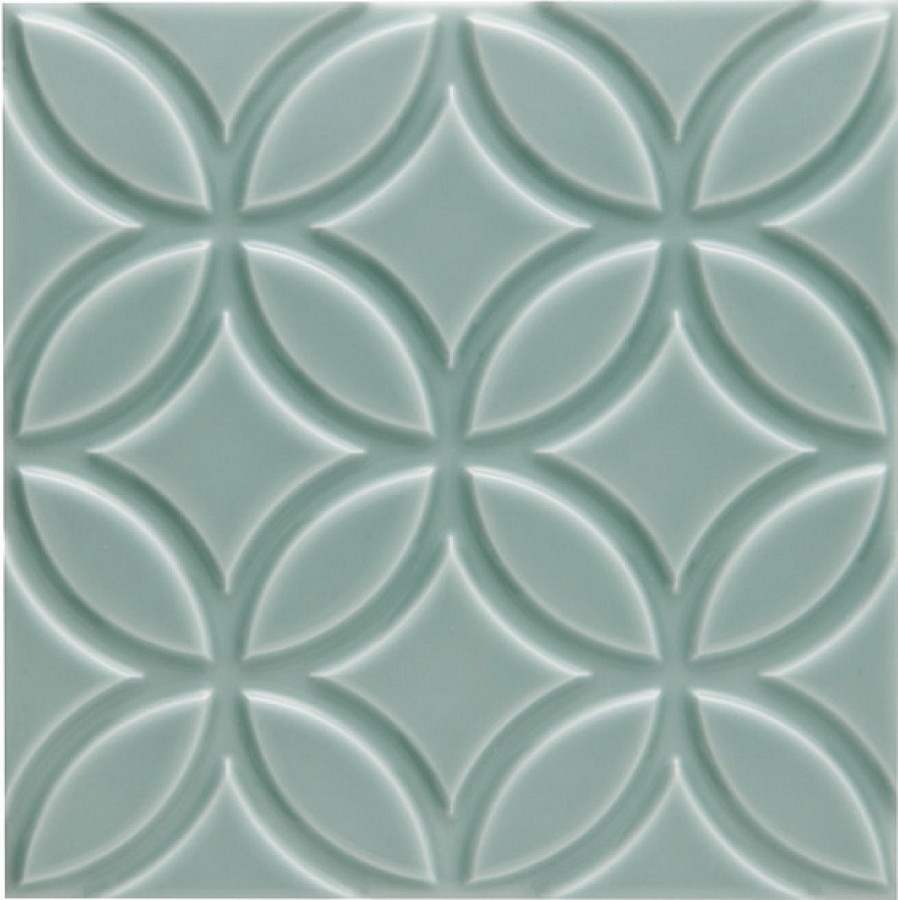 Плитка декор 15x15 Neri Relieve Botanical Sea Green ADNE4147 Adex