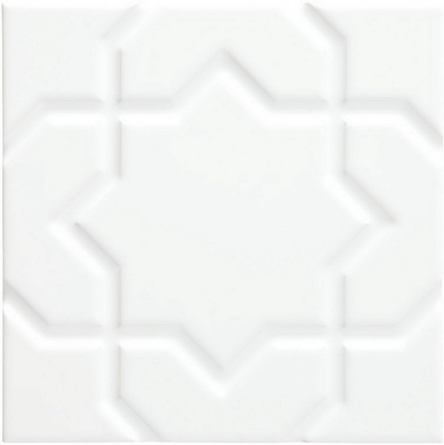Плитка декор 15x15 Neri Liso Star Blanco Z ADNE4151 Adex