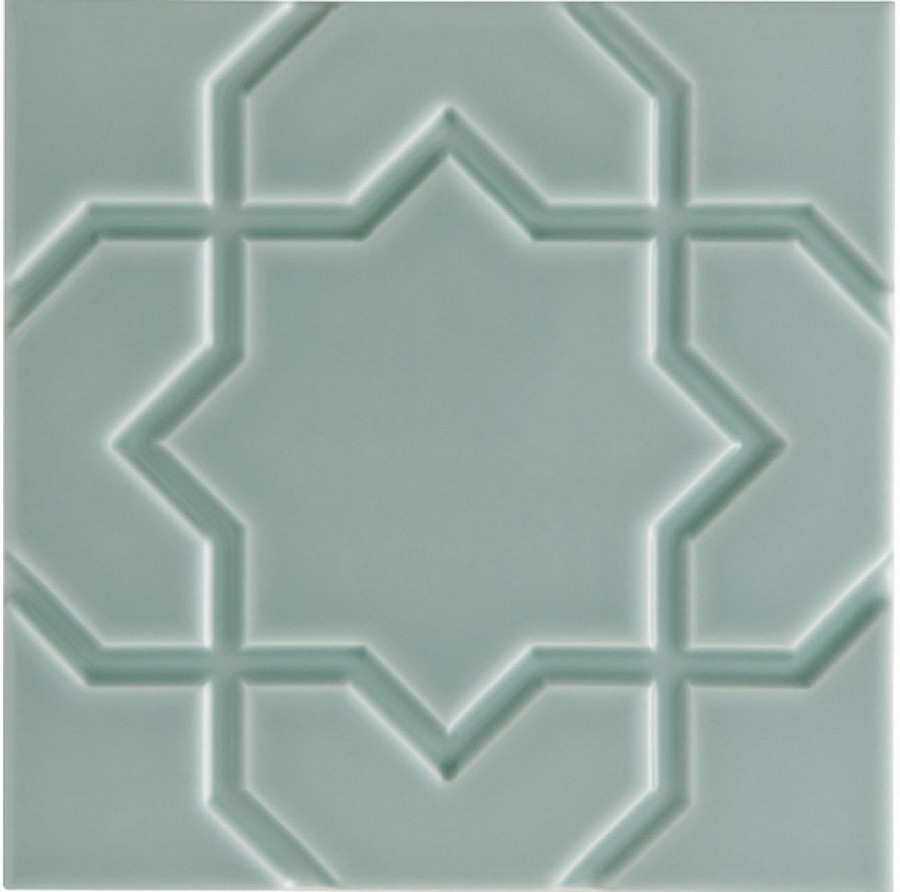 Плитка декор 15x15 Neri Liso Star Sea Green ADNE4149 Adex