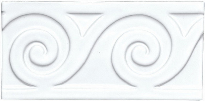 Плитка бордюр 15x7.5 Neri Relieve Mar Blanco Z ADNE4118 Adex