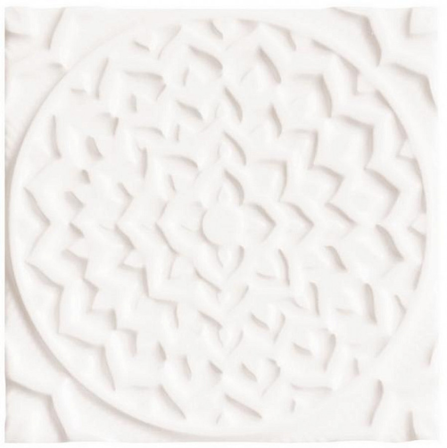 Плитка декор 15x15 Earth Relieve Mandala Cosmos Navajo White ADEH4001 Adex