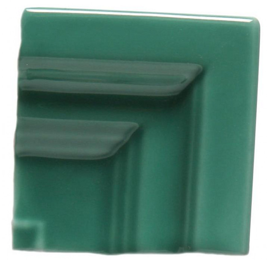 Специальный элемент 5x5 Riviera Угловая вставка Angulo Marco Cornisa Rimini Green ADRI5079 Adex