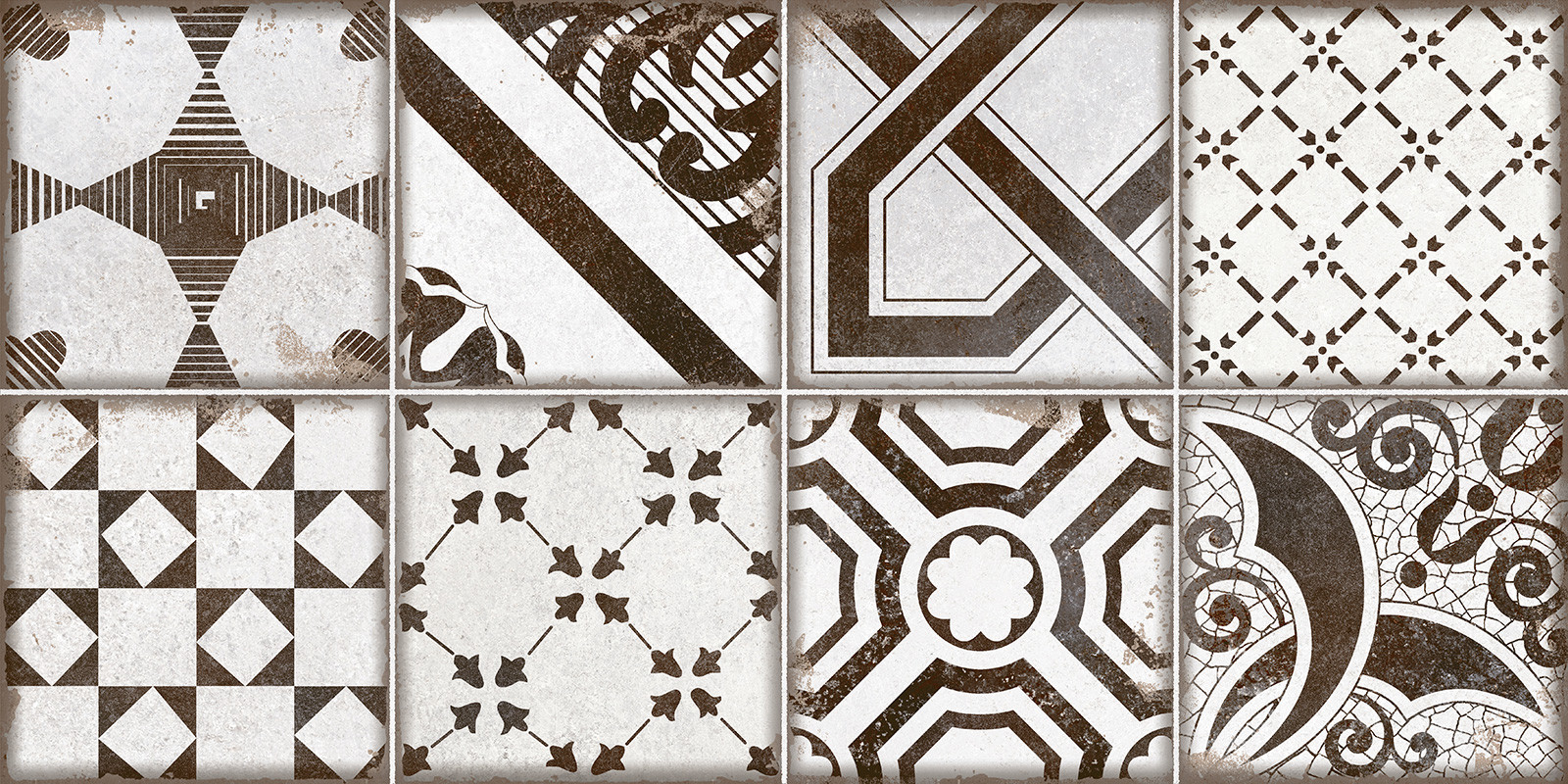 Плитка настенная 25x50 TWU2550BOH17 Alma Ceramica Boho матовая 8мм Alma Ceramica