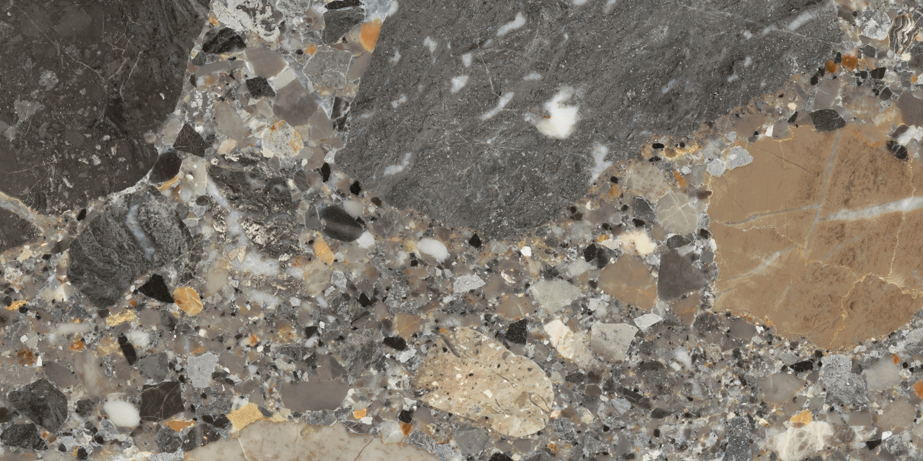 Керамогранит 119x60 Grappolo Multi серый CR6012G0461R глазурованная матовая Ceradim