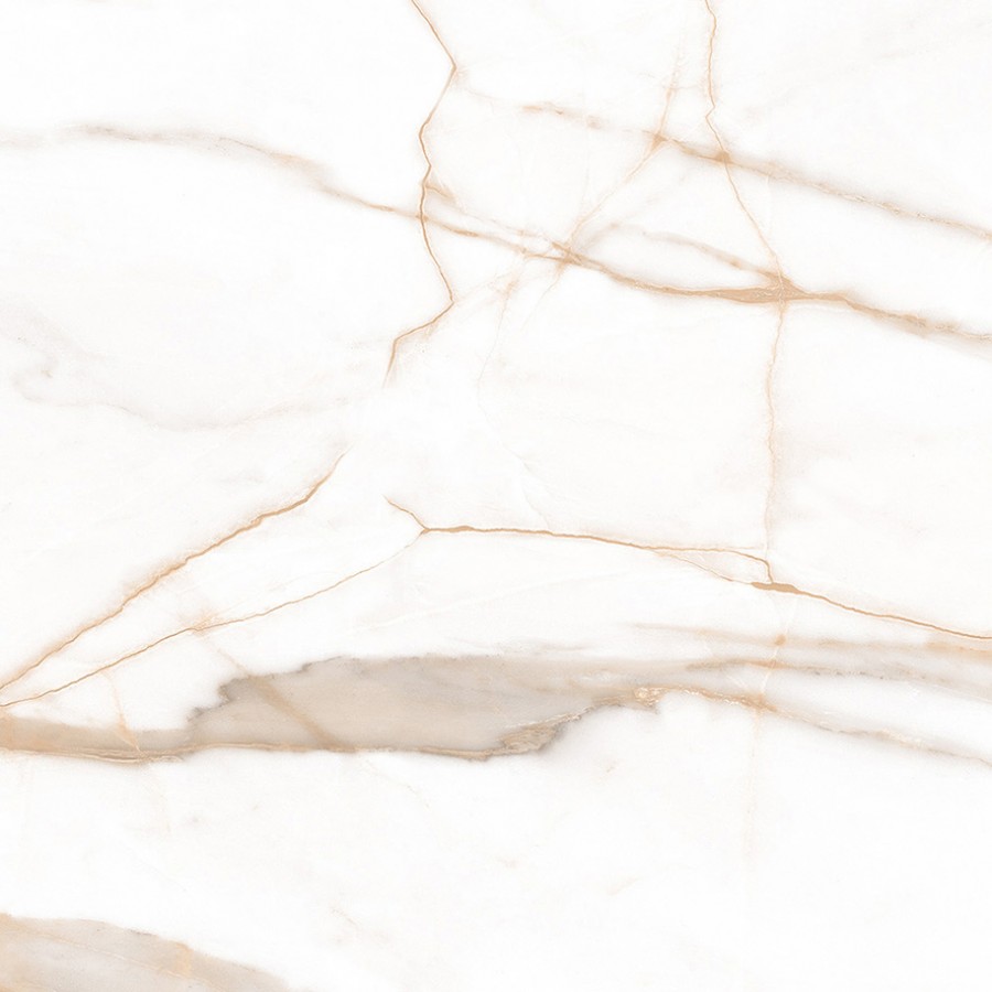 Керамогранит 60x60 Калакатта Годдес Голд белый глазурованная полированная Ceradim