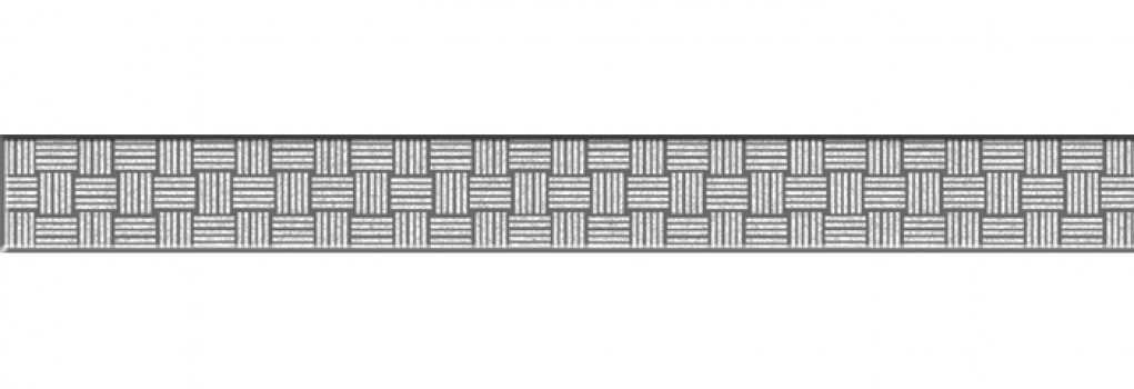 Плитка 35x4 Керамический Декор бордюр стеклянный Glass серебристый GL7H371 глянцевая серый Cersanit