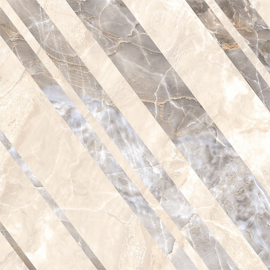 Плитка декор 60x60 Canyon Серый K-905/LR/d01 глазурованная лаппатированная Kerranova