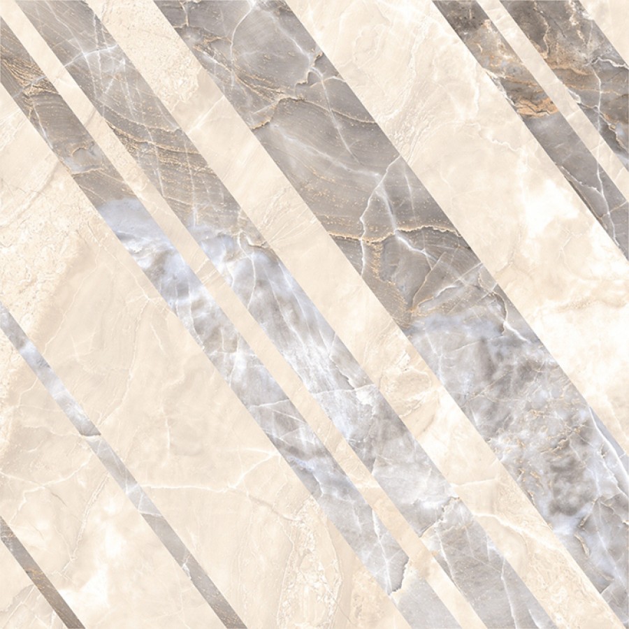 Плитка декор 60x60 Canyon Серый K-905/LR/d01 глазурованная лаппатированная Kerranova