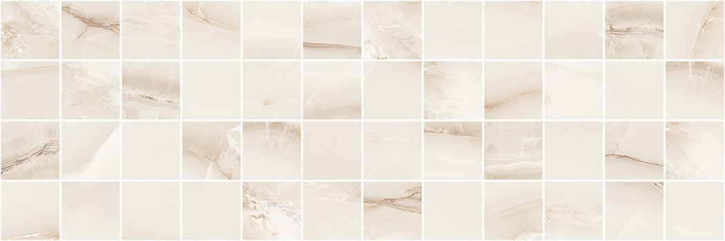 Мозаика 60x20 Хэппи Декор мозаичный бежевый ММ60130А глянцевый глазурованная глянцевая Laparet