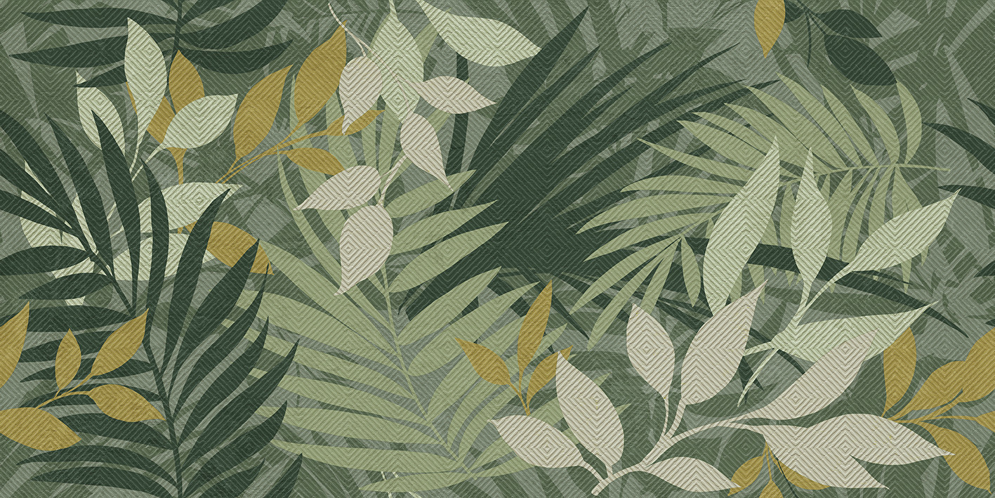 Плитка 80x40 Green Декор VT-A674-48018R обрезной глазурованная матовая Laparet