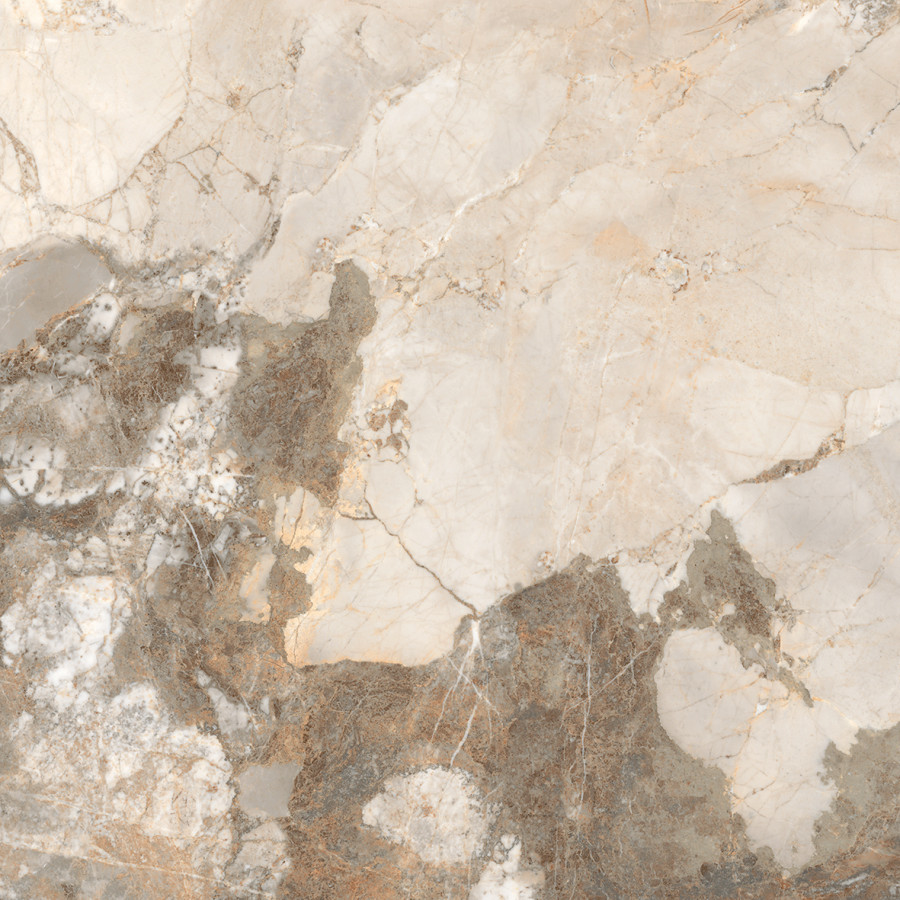 Керамогранит 80x80 Exence Beige бежевый глазурованная полированная Laparet