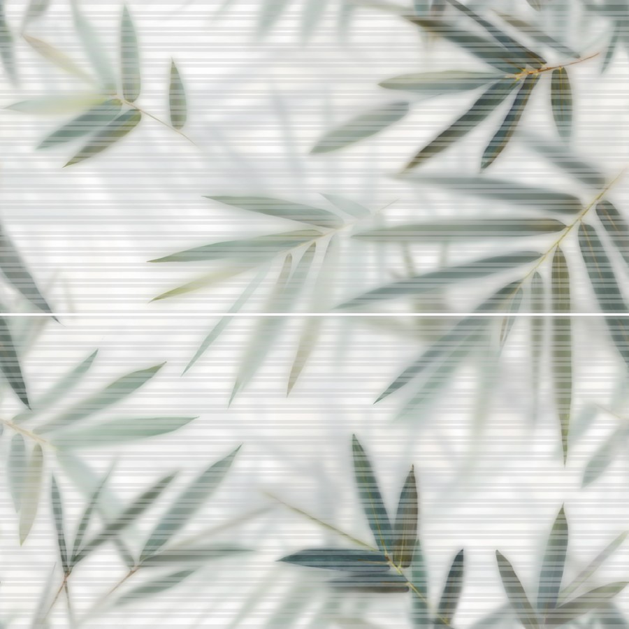 Плитка декор 80x80 Панно Бамбу VT-A664-2x-48000R обрезная глазурованная глянцевая Laparet