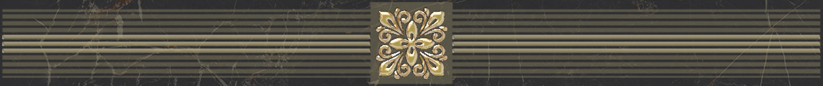 Бордюр 60x6 Роял чёрный AD-B484-60045 глянцевый глазурованная глянцевая Laparet