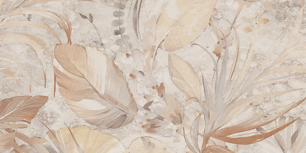 Плитка напольная керамогранит 60x120 Pav. Decorado lily soft ivory матовая Azteca